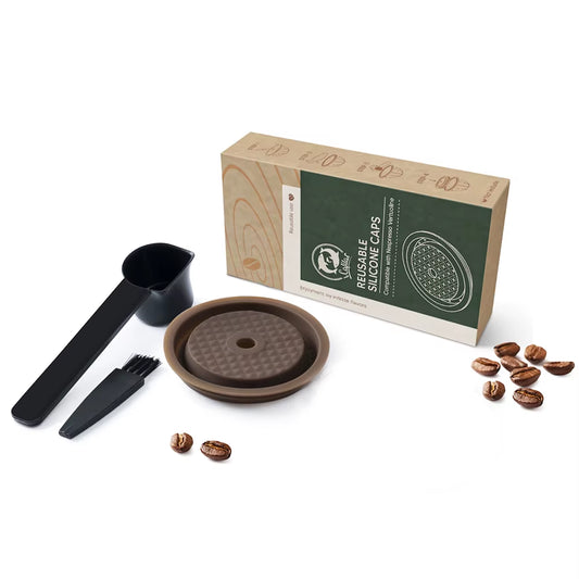 For Nespresso Vertuo Next Reusable Silicone Cap Coffee Capsule Cover Lid Compatible with Nespresso Vertuoline Original Capsules